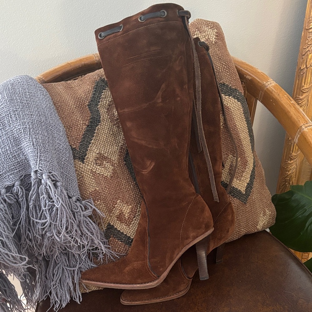 COACH Brown Suede Boots - Picture 2 of 15